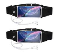 2 Stück Touchscreen-Hüfttaschen, Universell Für Mobiltelefone Unter 6,5 Zoll, Modische Sport-Hüfttaschen, Multifunktionale Hüfttaschen, Outdoor-Sport-Zubehör (Schwarz)