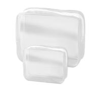 2 Stück Transparente Kosmetiktasche, Tragbare Kulturtasche, Wasserdichte Aufbewahrungstasche, Reise-Aufbewahrungstasche, Schreibwarentasche, Mehrzweck-Aufbewahrungstasche