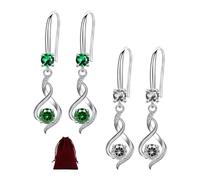 2 Stück Zirkon-Ohrringe Mit 1 Flanellbeutel, Tropfen-Ohrringe Für Frauen, Baumelnde Ohrringe, Funkelnde Zirkon-Ohrringe, Modeschmuck-Accessoires, Geschenke Für Frauen