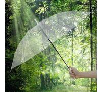 2 Stücke/1 Stück/Transparenter Regenschirm Automatischer langer Griff Regenschirm Fotografie Handgezeichnete Hochzeitsfotografie Einweg transparenter