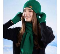 2 Stücke/3 Stücke gestrickter Hut, Schal, Handschuhe Set, dicke warme Winter Accessoires für Frauen, geeignet für Skifahren, Radfahren, Wandern, Bergs