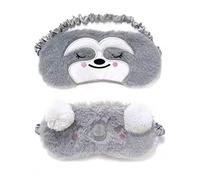 2 stücke Augenmaske Schlaf Frauen Mädchen Kinder Erwachsene Kind Weiche Augenbinde Elastische Rippe Flauschige atmungsaktive Eimschade Tier Plüsch Cartoon Haut Nacht Reise Schlaf Nickerchen Blackout