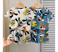 2 Stücke Baby Jungen lässiges minimalistisches Set mit Rundhals-Kurzarmshirt und Shorts, geeignet für den Sommer