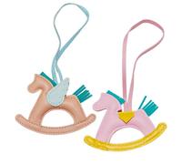 2 Stücke Cartoon Horse Schlüsselbund, Süßer Anhänger, Pu -Erschlüsselkette, Kreativer Tasche Hanging Ornament.