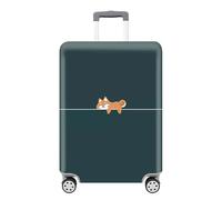 2 stücke Dicke Elastische Cartoon Gepäck Schutzhülle Zipper Anzug Tasche Koffer Abdeckungen Trolley Abdeckung Reise Zubehör FüR Koffer(Pet Dog,M 22-24 inch)