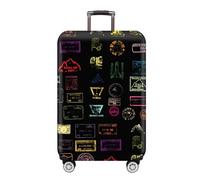 2 stücke Dicke Elastische Cartoon Gepäck Schutzhülle Zipper Anzug Tasche Koffer Abdeckungen Trolley Abdeckung Reise Zubehör FüR Koffer(Travel Point,L 25-28 inch)