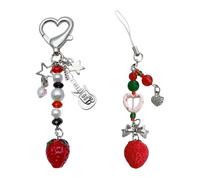 2 Stücke Erdbeer-Anhänger-Ornamente, Süßer Fruchtschlüsselkette, Kreative Persönlichkeit, Modische Taschen-Ornamente Für Mädchen Und Multifunktions-Schlüsselzubehör.