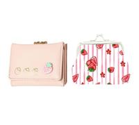 2 Stücke Erdbeer -Element -Brieftasche, Süße Und Süße Brieftasche, Girl Coin Wallet, Klappkartenbeutel.