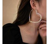 2 Stücke kupferfarbene luxuriöse herzförmige Strass-Ohrringe mit vollständiger Liebe, perfektes Geschenk für Mutter, Paar und Freunde zu Festivitäten