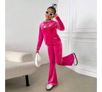 2 Stücke/Set Samt Sweatshirt Set mit Strass und Glitzer Muster für Mädchen im Teenager Alter, bequeme, lässige Mode für den Alltag, vielseitig tragbar