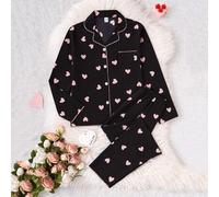 2 Stücke Teenager Mädchen Langen Arm Strickjacke und Hose Set mit Aprikosen Schmetterlings Muster, bequemer Lässig Loungewear Set