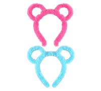 2 Stücke Tragen Ohrstirnbänder, Niedliche Plüsch, Kreatives Cartoon -Gesicht, Waschen Stirnbänder, Universell Für Männer Und Frauen, Interessante Haarzubehör.