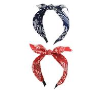 2 Stücke Von Retro-Gedruckten Stirnbändern, Modische, Weitschneidende Stirnbänder, Haarzubehör Im Rockstil, Outfit-Accessoires, Frauenhaarzubehör.