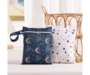 2 Stücke wiederverwendbare 18*25cm Nass-Trocken Tasche, wasserdichte Yoga Sporttasche für Badeanzüge & feuchte Kleidung