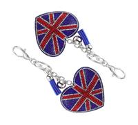 2 Teile Dekoratives Anhänger Großbritannien Herz Flagge Für Frauen