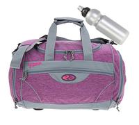 2 Teile Set: YZEA Sporttasche Sports Large by Take it Easy 29016 + Trinkflasche CO2 (CHILL 634 (violett Melange))