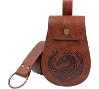 2-teilige Hüfttasche im Retro Stil, PU Gürteltasche mit abnehmbarem Riemen, Kostümzubehör für den täglichen Gebrauch, Retro verstellbare Hüfttasche