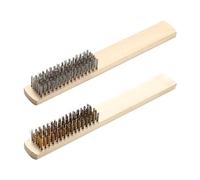 2-teilige Reinigungsbürste, Schuhputzset, Wildleder-Reinigungs-Holzbürste, Holzgriff-Reinigungsbürste, Kleiderbürste, Schuhpflegebürste, multifunktionale Reinigungsbürste