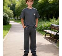 2-teiliges Kurzarm- und Hosen-Set für Jungen, leichtes Kinder-Freizeit-Outfit, 8-12 Jahre, T-Shirt und Jogginghose, Outfits für Sport