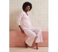2-teiliges SchlafanzugSchwangerschaft & Stillzeit, Rippstrick rosa Gr. 44/46 von vertbaudet