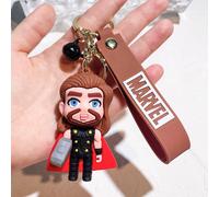 (2 Thor) Avengers Schlüsselanhänger-Kollektion, süße und einzigartige Silikongeschenke