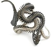 2 übertriebene Punk-Ringe, Kupfer-Bronze-Farbe, Schlangenform, verstellbare Ringe für Cocktail-Partys, Mädchen-Schmuck, Halskette für Damen, praktisches Design