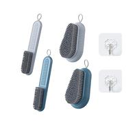 2 Wäschebürsten Und 2 Schuhwaschbürsten Mit 2 Klebehaken, Nagelbürste Mit Harten Borsten, Multifunktionale Haushaltsbürsten Aus Kunststoff Für Männer Und Frauen