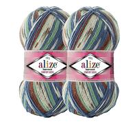 2 x 100g Sockenwolle Superwash Comfort 4-fädig Schurwolle Sockengarn Farbauswahl