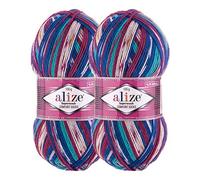 2 x 100g Sockenwolle Superwash Comfort 4-fädig Schurwolle Sockengarn Farbauswahl