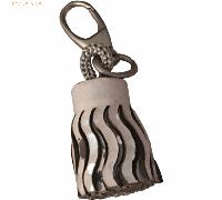 2 x Clairefontaine Schlüsselanhänger Cosmicuir Leder 4x2,5cm silver