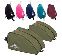 2 x Outdoor World Premium Schuhtasche - Wasserabweisend, mit weitem Reißverschluss, Unisex-Schuhtasche für Wander,Fußball, Rugby und Golfschuhe-Geeignet für Erwachsene, Herren und Damen (2 x Olive)