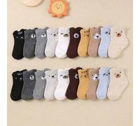 20/10/6 Paar süße Baby Socken mit niedlichen Cartoon Bär Mustern, unisex Jungen Mädchen Kleinkind kleine Bär Socken, bequem, lässiger einfacher Stil,