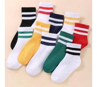 20/10 Paar Kinder Zufallsfarbe Doppelstreifen Knöchelsocken, bequem weich vielseitig Casual Sport Socken. Geeignet für 1-14 Jahre alte Kinder für den