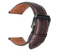 20/22/24 mm breites Uhrenarmband aus weichem Rindsleder, passend for Longines/Casio/DW(Dark Brown B,19mm)