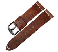20/22/24 mm breites Universal-Uhrenarmband aus geöltem, gewachstem Vintage-Rindsleder, passend for Fossil-Uhren(Light Brown B,24mm)