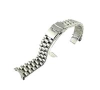 20/22 mm Herren-Edelstahlarmband, passend for Seiko SKX007/009 mit gebogenem Ende(Type C with logo,22mm)