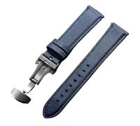 20, 22mm Männer Frauen Segeltuch Nylon Schmetterling Schnalle Wasserdichte Quick Release Armband fit for Omega/Seiko(Blue,20mm)