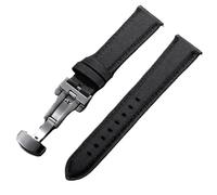 20, 22mm Männer Frauen Segeltuch Nylon Schmetterling Schnalle Wasserdichte Quick Release Armband fit for Omega/Seiko(Black,20mm)