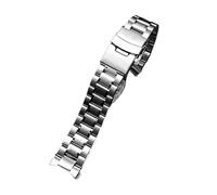 20/22mm Männer gebogenes Ende Edelstahl Metall Uhrband Uhr passend für Seiko/Timex/Citizen/Casio(A Silver,20mm)
