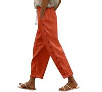 20 Amazon Gutschein Sommerhose Weites Bein Damen, 7/8 Leinenhose Damen Sommer Leicht Stoffhose Lockere Sommerhose Lässig Strandhose Mit Taschen Elegante Hose Damen Festlich Damen Jeans 7/8 Länge