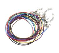 20 bunte Ketten Schnüre mit Karabinerverschluss, gewachste Drahtseile, verstellbare geflochtene Halskettenseile, DIY Schmuckzubehör (zufällige Farben)