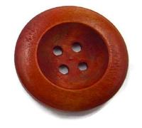 20 edle Holzknöpfe 30mm rotbraun rund 4 Löcher Knopf braun lasiert Knopf Nähen Basteln zum nähen Knöpfe aufnähen Jackenknöpfe Mantelknöpfe Vierlochknöpfe