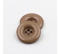 20 edle Kunststoffknöpfe 18mm kaffeebraun hell rund Vierlochknöpfe a 2mm je Loch - 4-Loch-Knöpfe zum basteln nähen annähen Bastelknöpfe