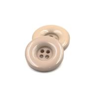 20 edle Kunststoffknöpfe 18mm khaki hell rund Vierlochknöpfe a 2mm je Loch - 4-Loch-Knöpfe zum basteln nähen annähen Bastelknöpfe