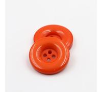 20 edle Kunststoffknöpfe 18mm orange rund Vierlochknöpfe a 2mm je Loch - 4-Loch-Knöpfe zum basteln nähen annähen Bastelknöpfe