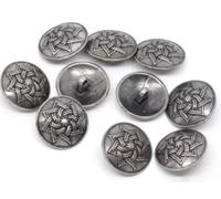 20 Metallknöpfe 20mm rund antiksilber Knöpfe Knopf Ösenknopf Keltik-Muster