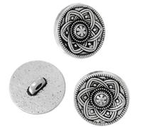 20 Metallknöpfe antiksilber Keltic -Muster,15mm, Ösenknöpfe Knöpfe zum annähen