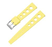 20 mm 22 FKM Universal-Uhrenarmband mit Schnellverschluss, Gummiarmband for Seiko, kompatibel Tissot, Longines, Rolex, Omega, Swatch(Yellow,20mm)
