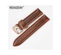 (20 mm - Dunkelbraun (Rose)) Neues Echtlederarmband 18 mm 20 mm 22 mm Schwarz Braun Rot Rindsleder Uhrenarmband