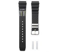 20 mm schwarz Italienischer Gummi Uhrenarmband für Hyper aqaland Duplex Promaster